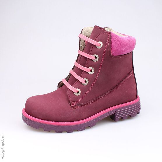 552062-32 Ботинки для девочки бордовый