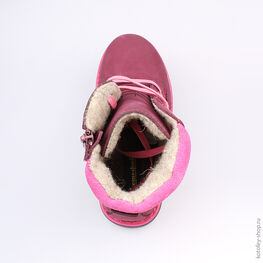 552062-32 Ботинки для девочки бордовый фото №4