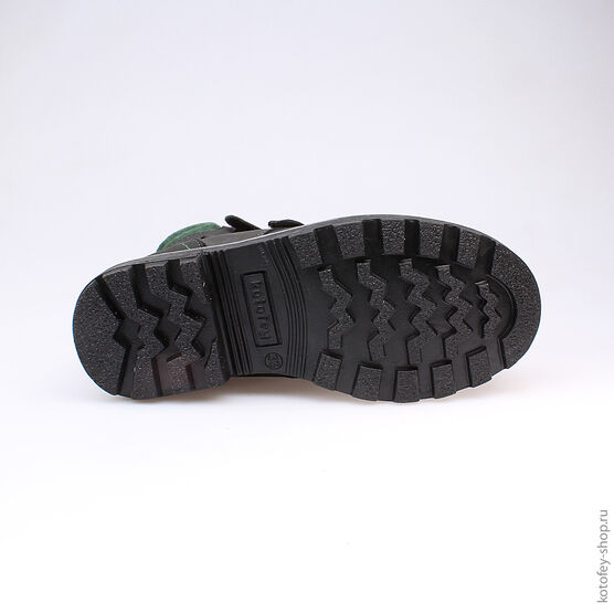 552064-52 Сапожки для мальчики чер-зел фото №3