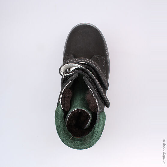 552064-52 Сапожки для мальчики чер-зел фото №4