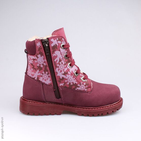 552074-41 Сапожки для девочки бордовый фото №2