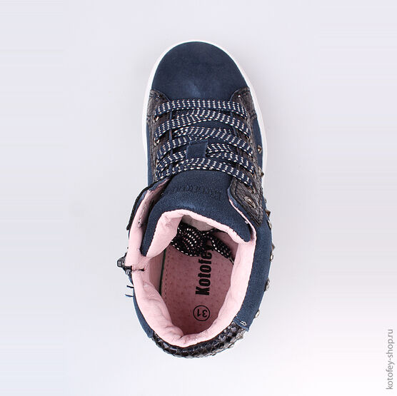 552085-21 Ботинки для девочки светло-синий фото №4