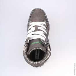 553004-32 Ботинки для мальчики сер-зел фото №4