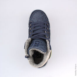 554015-31 Ботинки для мальчики син-жел фото №4