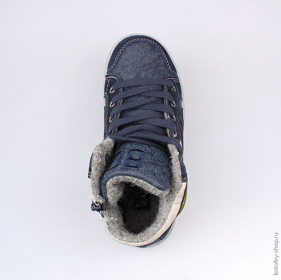 554015-31 Ботинки для мальчики син-жел фото №4