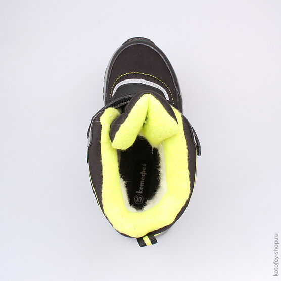 554921-41 Мембранные ботинки для мальчики чер-жел фото №4