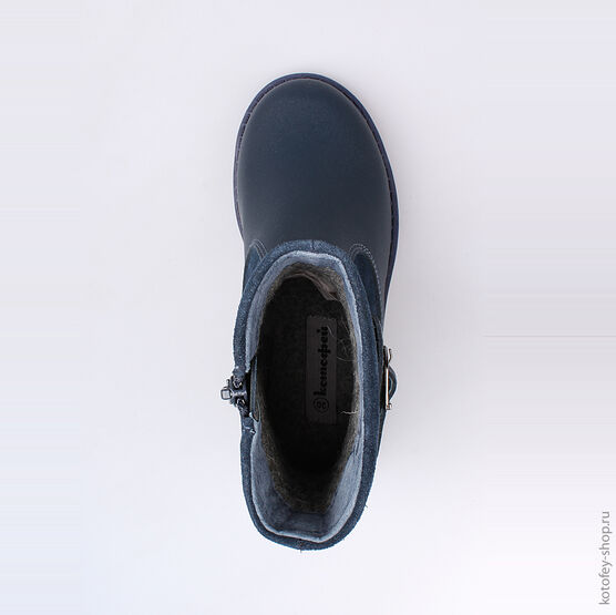 562040-32 Сапожки для девочки светло-синий фото №4