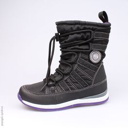 564923-42 Мембранные сапоги для девочки чер-фио