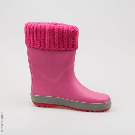 566080-61 Резиновые сапоги для девочки роз-фук фото №2