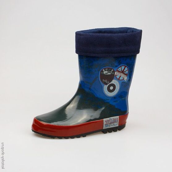 566085-11 Резиновые сапоги для мальчики сер-син