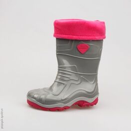 566098-11 Резиновые сапоги для девочки сер-фук