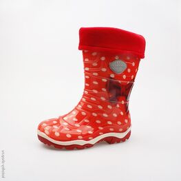566110-11 Резиновые сапоги для девочки красный