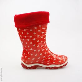 566110-11 Резиновые сапоги для девочки красный фото №2