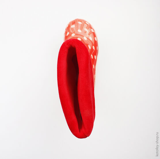 566110-11 Резиновые сапоги для девочки красный фото №4