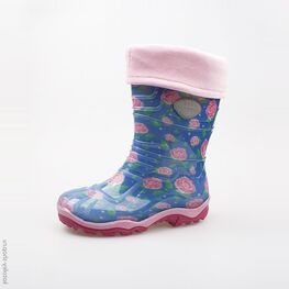 566111-11 Резиновые сапоги для девочки темно-синий