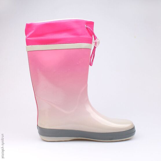 566117-11 Резиновые сапоги для девочки роз-сер фото №2