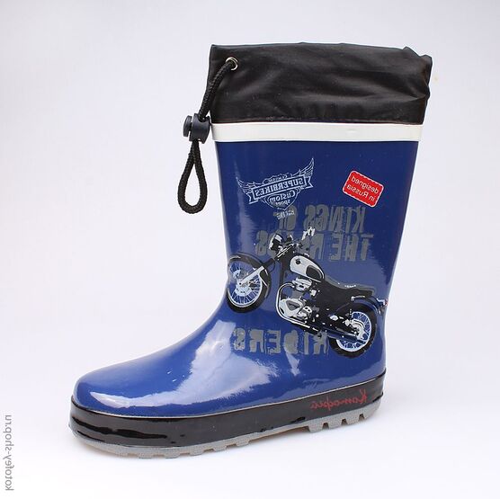 566119-11 Резиновые сапоги для мальчики син-чер