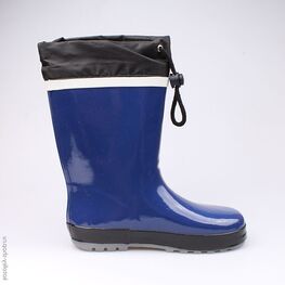 566119-11 Резиновые сапоги для мальчики син-чер фото №2