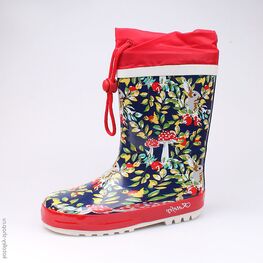 566122-11 Резиновые сапоги для девочки син-кра
