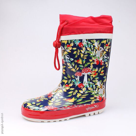566122-11 Резиновые сапоги для девочки син-кра