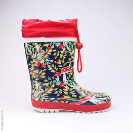 566122-11 Резиновые сапоги для девочки син-кра фото №2