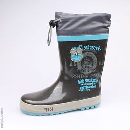 566125-11 Резиновые сапоги для мальчики сер-гол