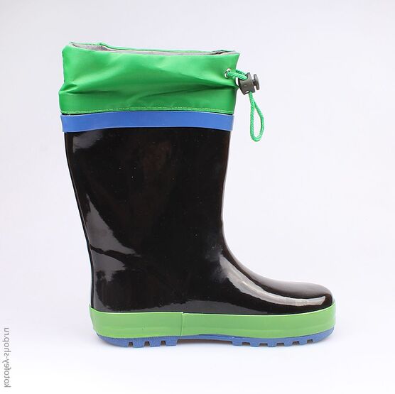 566126-11 Резиновые сапоги для мальчики чер-зел фото №2