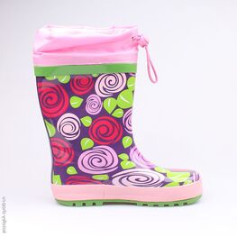 566127-11 Резиновые сапоги для девочки роз-фио фото №2