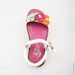 622043-22 Босоножки для девочки бел-фук фото №4