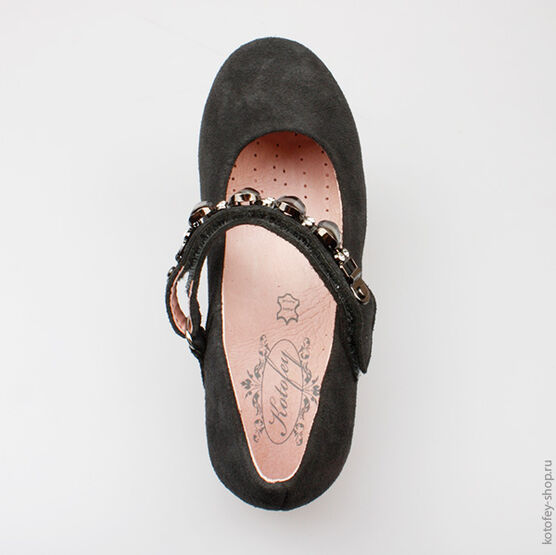 632140-21 Туфли для девочки серый фото №4