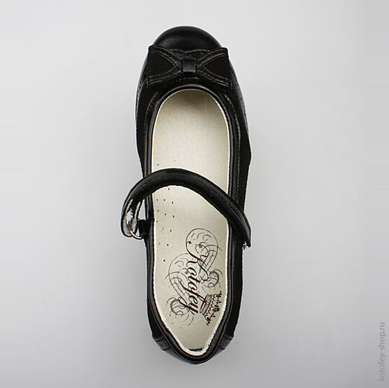 632153-25 Туфли для девочки черный фото №4