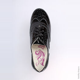 632171-21 Полуботинки для девочки черный фото №4