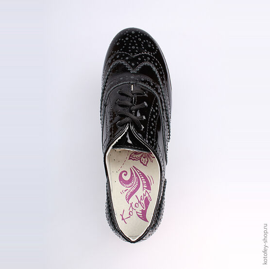 632171-21 Полуботинки для девочки черный фото №4