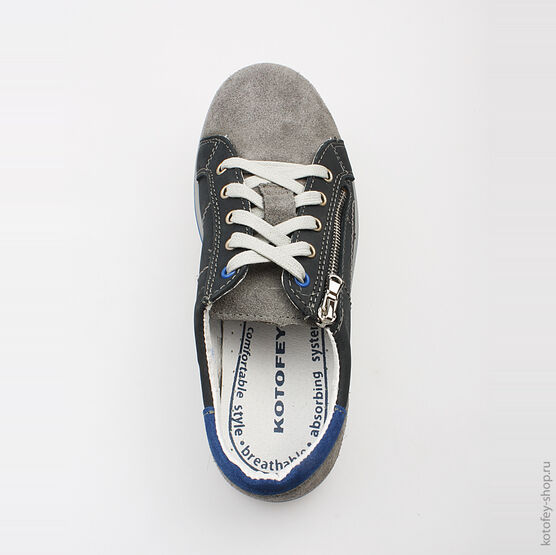 632191-21 Полуботинки для мальчики сер-син фото №4