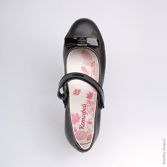 632203-22 Туфли для девочки черный фото №4