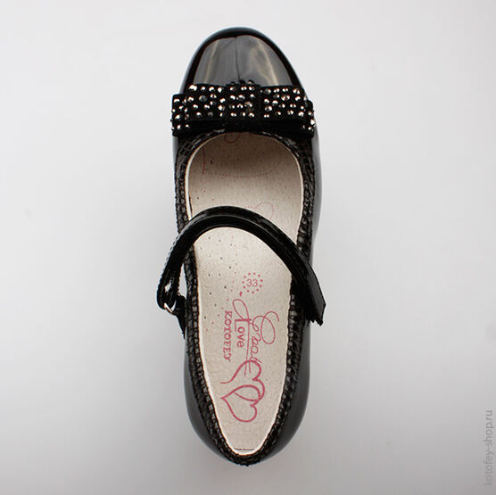 633015-21 Туфли для девочки черный фото №4