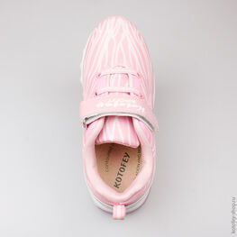 644067-71 Кроссовки для девочки роз-бел фото №4