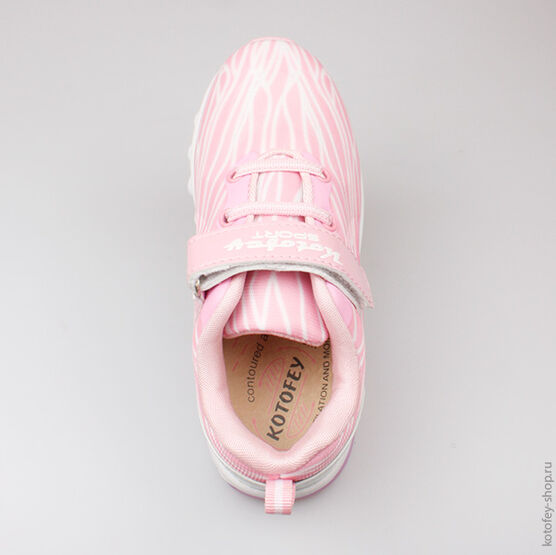 644067-71 Кроссовки для девочки роз-бел фото №4