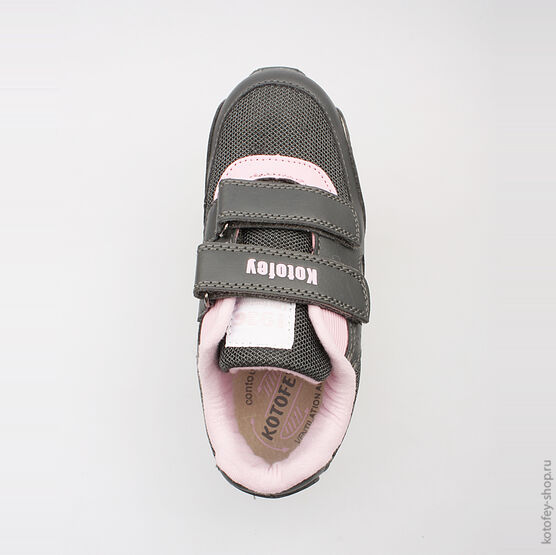 644097-72 Кроссовки для девочки сер-роз фото №4