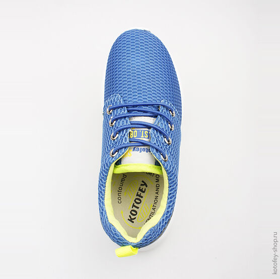 644105-11 Кроссовки для мальчики син-жел фото №4