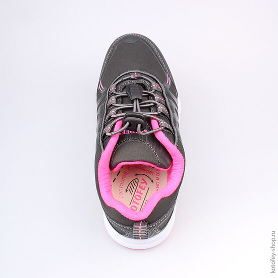 644119-72 Кроссовки для девочки сер-роз фото №4