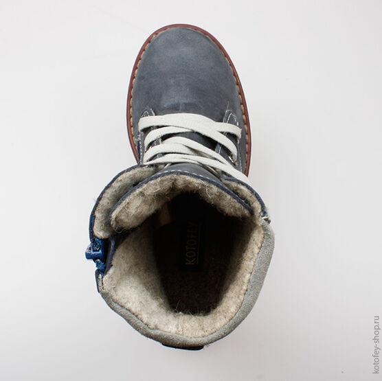 652046-34 Ботинки для мальчики светло-синий фото №4