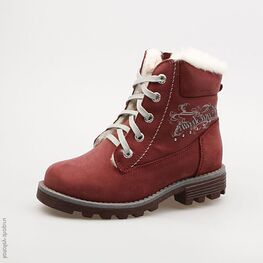 652049-52 Сапожки для девочки бордовый