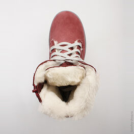 652049-52 Сапожки для девочки бордовый фото №4