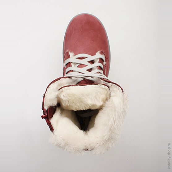 652049-52 Сапожки для девочки бордовый фото №4