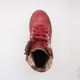 652052-32 Ботинки для девочки бордовый фото №4