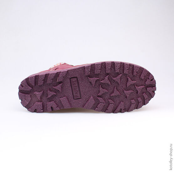652052-34 Ботинки для девочки бордовый фото №3