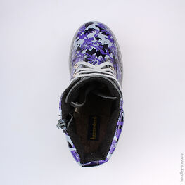 652073-32 Ботинки для девочки светло-синий фото №4