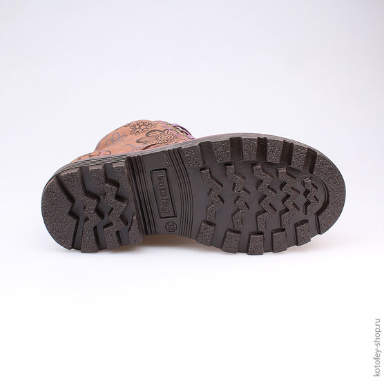 652074-31 Ботинки для девочки коричневый фото №3