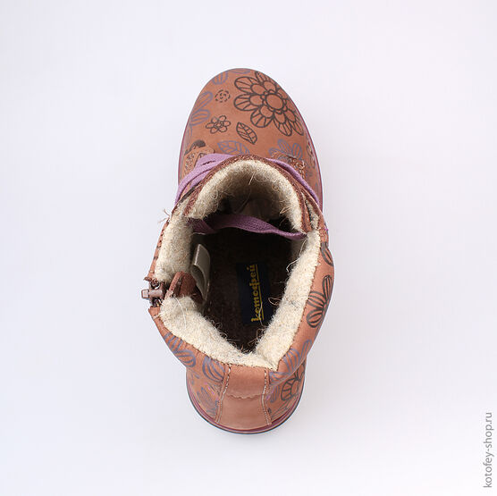 652074-31 Ботинки для девочки коричневый фото №4